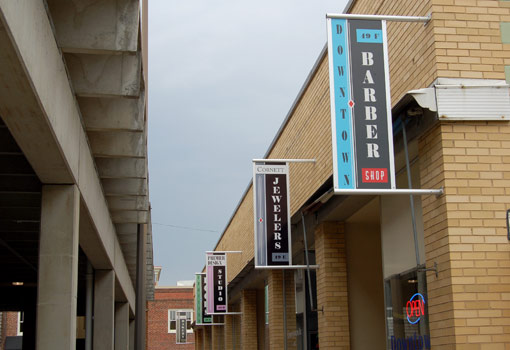 Harrisonburg Parking Deck Signs